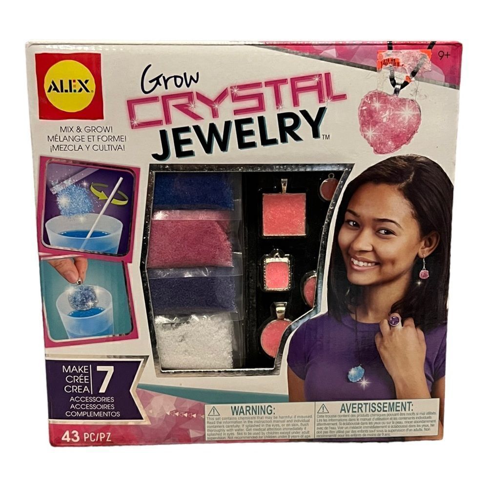 ALEX Toys DIY Wear Grow Crystal Jewelry Kit Multicolr New